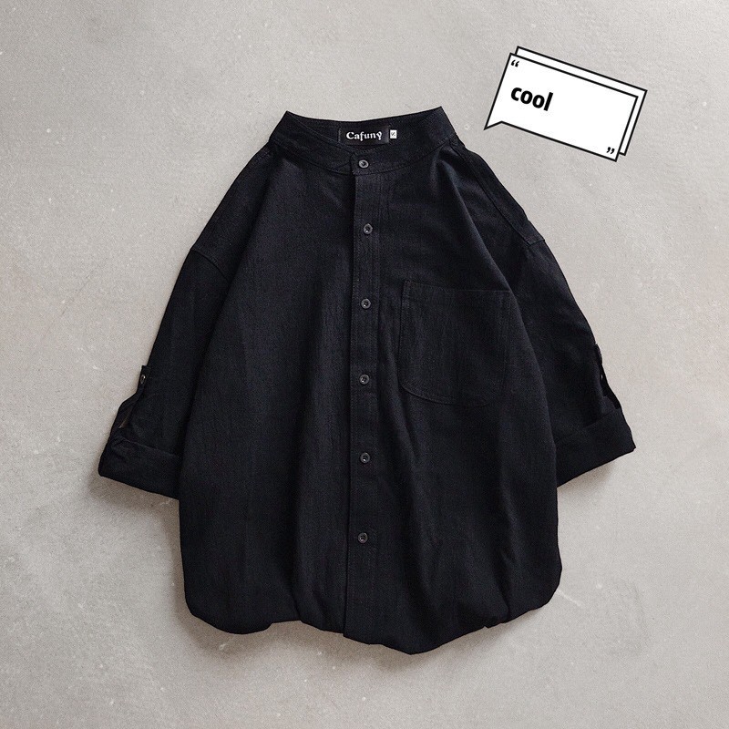 Áo Sơ Mi Đũi Cổ Tàu Form Rộng Siêu Hot hàng cao cấp chất siêu đẹp - SP20 | BigBuy360 - bigbuy360.vn