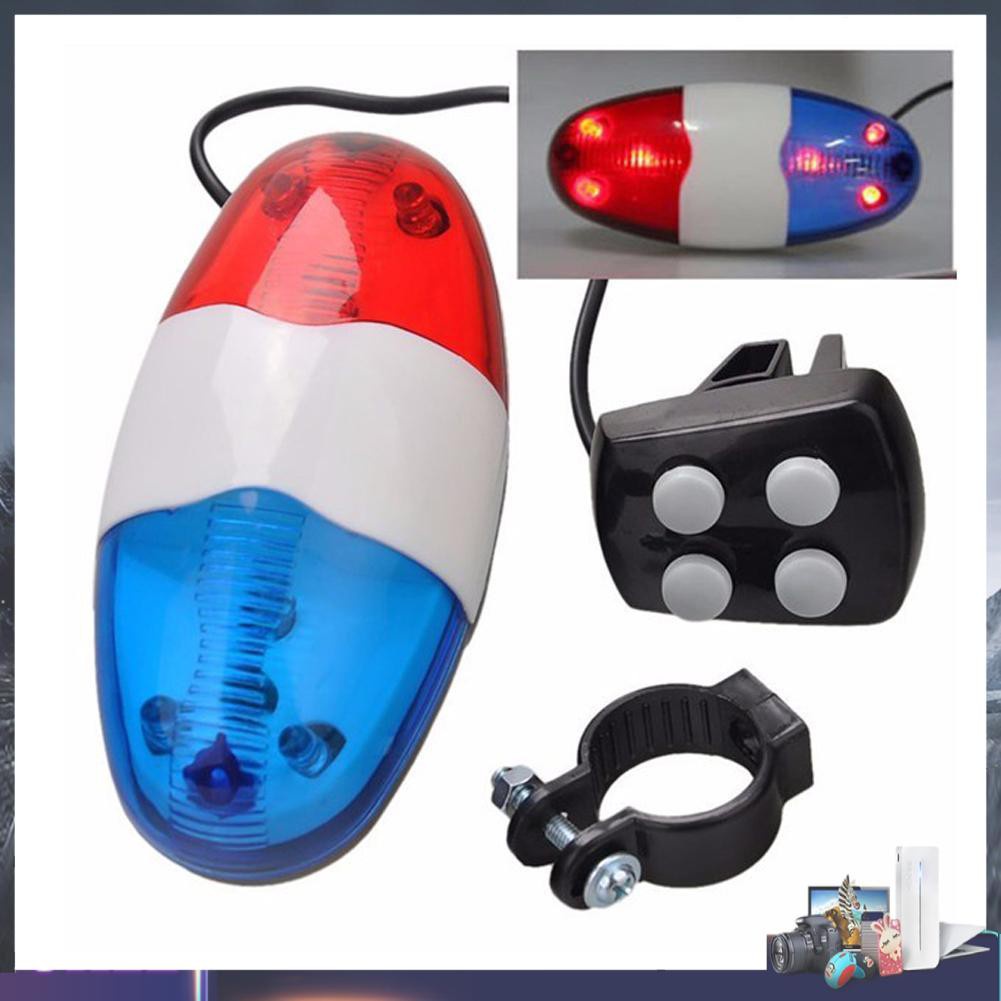 Còi cảnh sát 6 bóng led gắn phía trước xe đạp tiện dụng