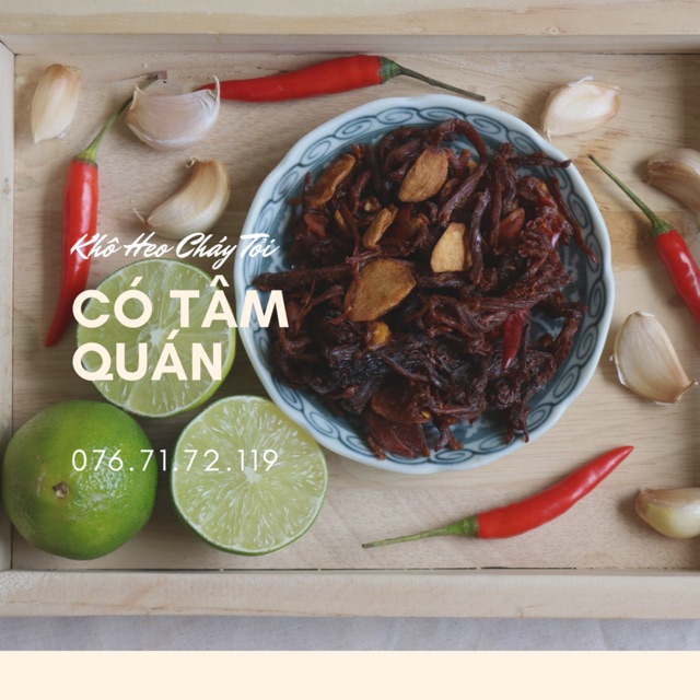 [Mã GROXUAN1 giảm 8% đơn 150K] KHÔ HEO CHÁY TỎI 250 GRAM - CÓ TÂM QUÁN | BigBuy360 - bigbuy360.vn