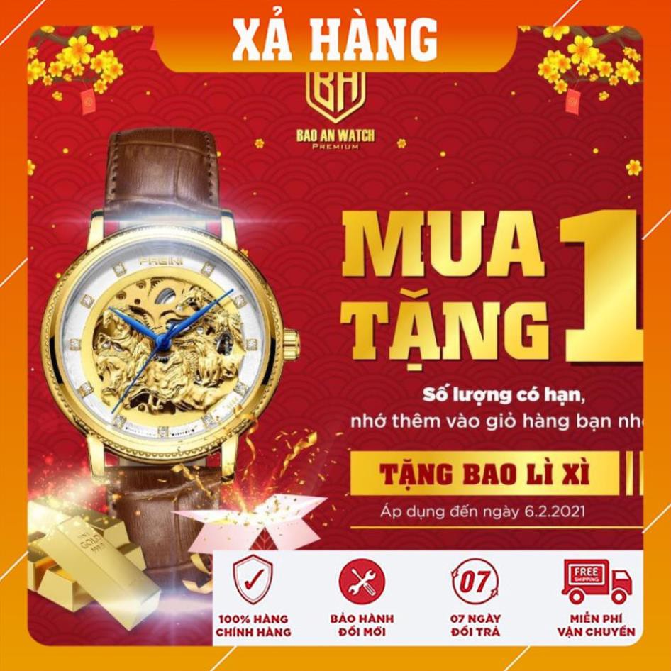 [Chính Hãng 100%] Đồng Hồ Nam Pagini Automatic PA6688  - Đồng Hồ Cơ Dây Da cao cấp - Bảo Hành 2 năm