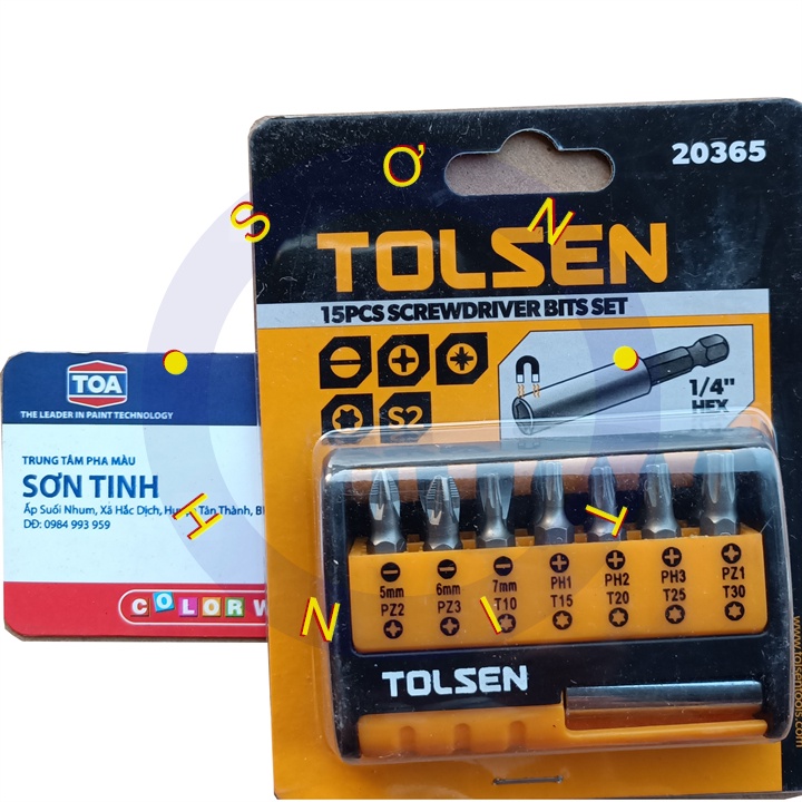 Bộ Đầu Vít 15 Món Tolsen 20365