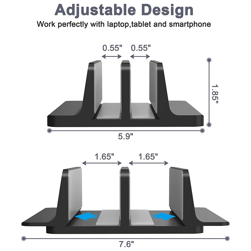 Giá Đỡ Laptop Bằng Nhôm Để Bàn Có Thể Điều Chỉnh (2 Ngăn) Phù Hợp Với Tất Cả Các Loại Điện Thoại / Laptop