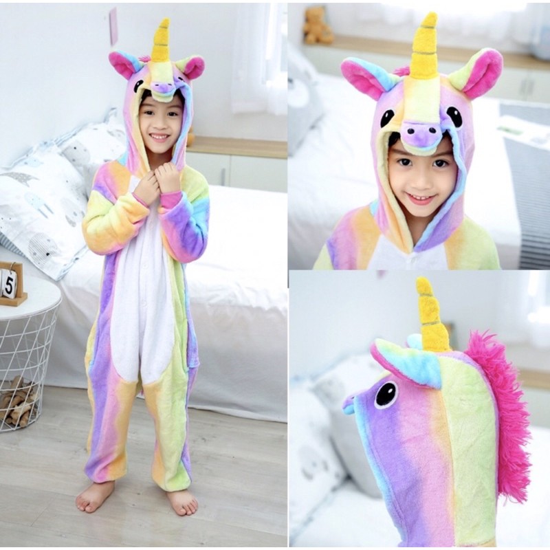 {Nhiều Mẫu} Bộ Đồ Thú Unicorn Cho Bé, Bộ Đồ Thú Kỳ Lân Trẻ Em, Người Lớn