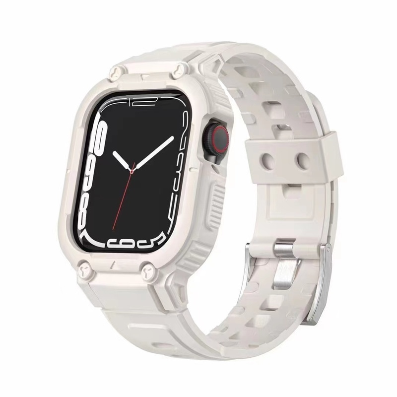 Ốp Dây Đeo Silicone Thay Thế Cho Đồng Hồ Thông Minh Apple Watch Series 7 SE 6 4 5 45mm 41mm Iwatch SE 5 4 40mm 44mm