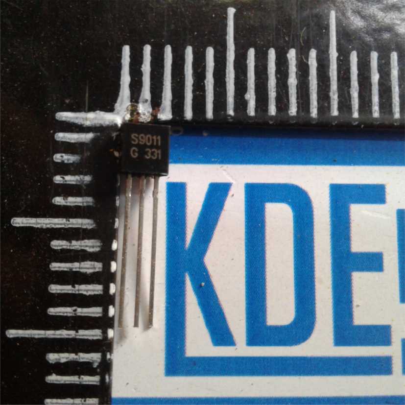 S9011 NPN trans TO-92 30V 30mA 0.3W (50 con) KDE0195