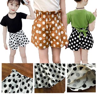 Quần ngắn lưng co giãn dễ thương cho bé gái