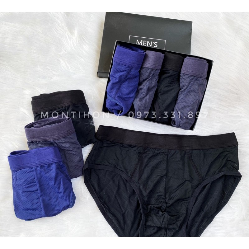 Hộp 4 Sịp nam thông hơi lỗ nhỏ cao cấp