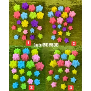 16 mẫu- sét 20 khuôn silicon rau câu mẹ lòng con 3cm,5cm
