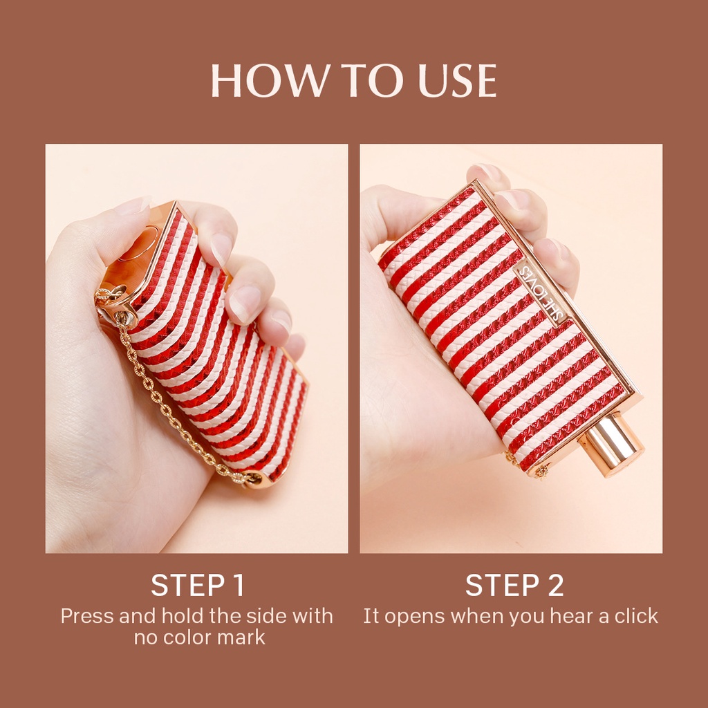 [Hàng mới về] Son môi SHELOVES thiết kế kiểu túi xách xinh xắn 6 màu tùy chọn