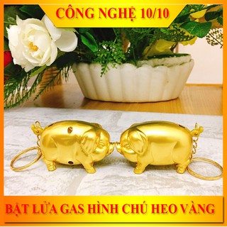 [Bơm gas được] Bật Lửa Hình Chú Heo Vàng