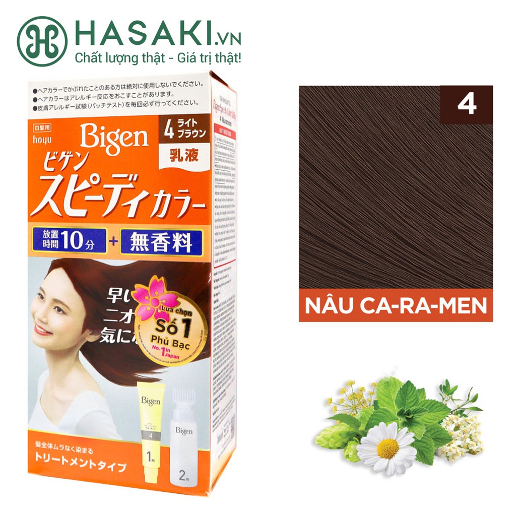 Kem Nhuộm Tóc Phủ Bạc Bigen Speedy Color Milky 80g Hasaki Sản phẩm chính hãng