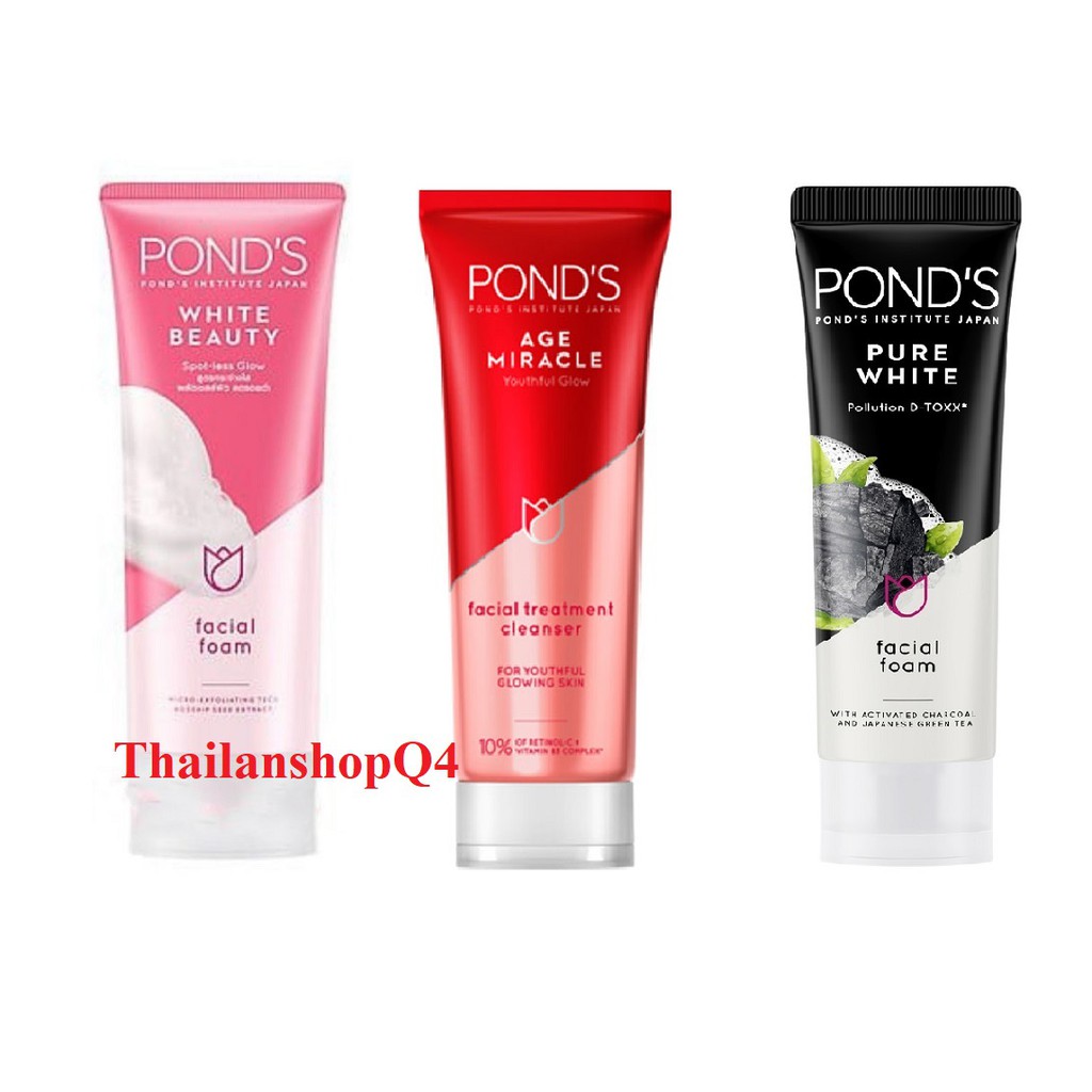 Sữa rửa mặt ngăn ngừa lão hóa Ponds Đỏ/ Ponds trắng hồng Thái Lan 100g HSD 2026