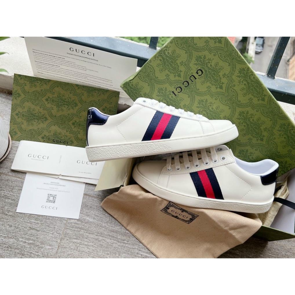 Giày Sneaker GC Ace Logo Trơn Siêu Cấp gucxi trơn gót tím  |Full Phụ Kiện Ảnh Tự Chụp