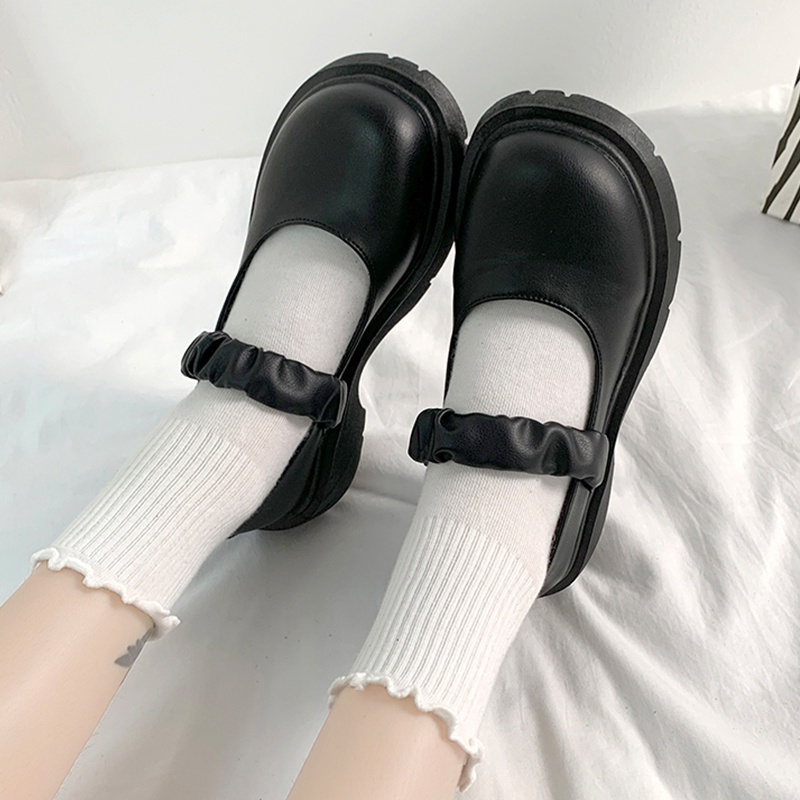 Sandal nữ, Giày sandal nữ Lolita độn đế bánh mì quang bèo siêu xinh. Chất liệu mềm, đi êm chân, cực kỳ dễ phối đồ