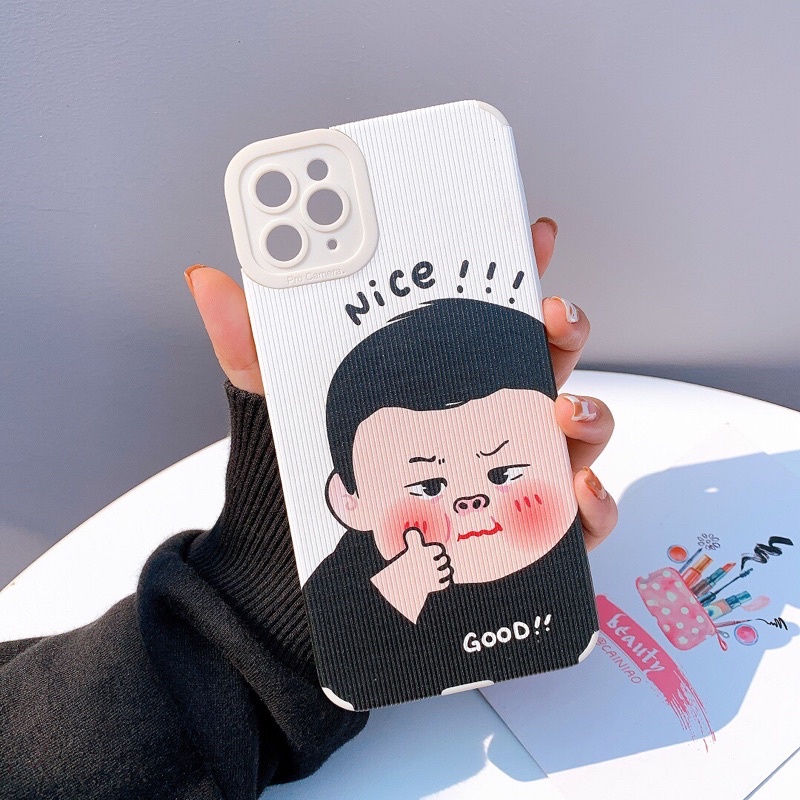 Ốp Lưng Da Sọc Nổi Bảo Vệ Camera Couple Cutee 6/6pls/6s/6spls/7/8/7/8plus/X/XS/XR/XSM/11/12/13/pro/max/pls/prm