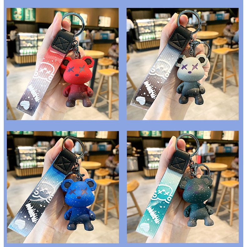 Móc khoá gấu Bear Brick treo balo cute dễ thương phong cách Hàn Quốc,móc khoá xe máy,ô tô tiện lợi Bolita
