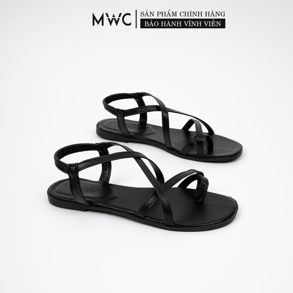 Giày Sandal Nữ MWC Đế Bệt Quai Chéo Xỏ Ngón Siêu Xinh NUSD- 2868