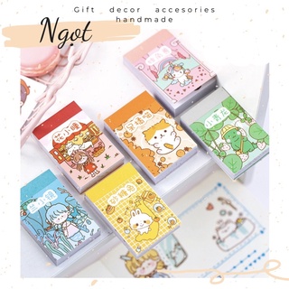 [SẴN] Tập 50 Tờ Sticker Hoạt Hình Xinh Xắn Cute