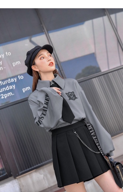 YAS0583-Set áo váy thiết kế hầm hố SNBL girl