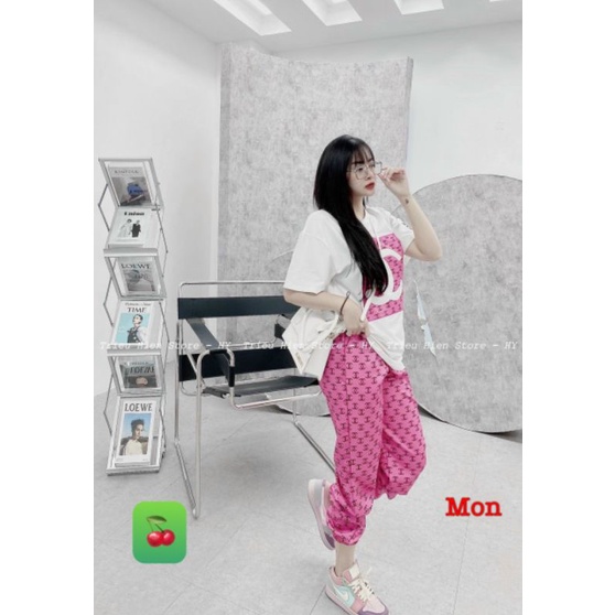 Set bộ thể thao Cha.nel ống quần bo chun (kèm ảnh thật)