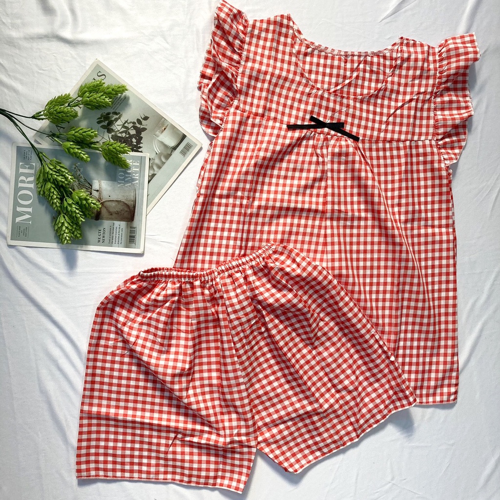 Đồ bộ mặc nhà freesize từ 40-45kg , đồ bộ cho nữ, cho bé gái lớn vải mềm - B45