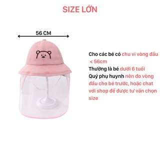 Mũ cho bé gái, mũ chắn giọt bắn cho bé sơ sinh đến 6 tuổi babyshop hàng - ảnh sản phẩm 3