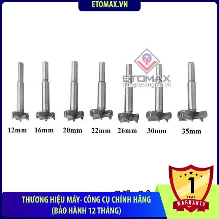 Bộ 7 mũi khoan khoét lỗ 2 cạnh đường kính từ 12mm - 35mm ( ETOMAX )