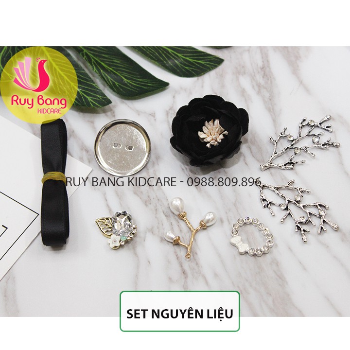 Set nguyên liệu cài áo HOA CÚC