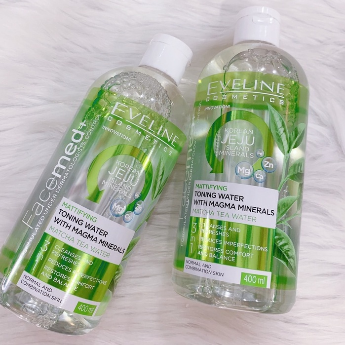 Nước Hoa Hồng Eveline Kiềm Dầu 400ml Facemed Toner