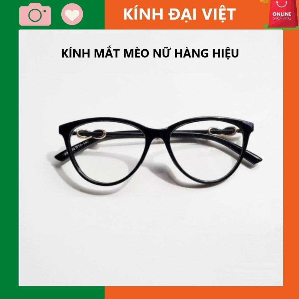 Kính cận mắt mèo nữ kim loại nhựa , gọng mảnh thời trang Hàn Quốc mã 1633