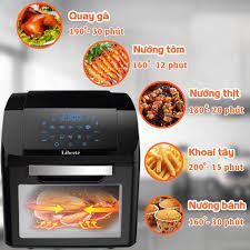 Nồi chiên không dầu đa năng gia đình Liberté đến từ Pháp giảm 95% dầu thừa dung tích 12L suất 1500W BH 36 tháng