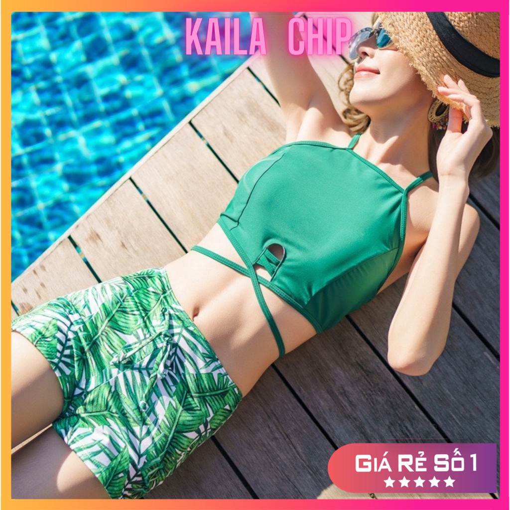 Bộ đồ bơi nữ, Bikini nữ 3 mảnh kết hợp áo choàng mỏng sexy phong cách hàn Quốc sang chảnh cho nữ Kaila Chip mã BK09
