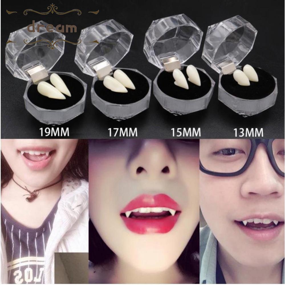 【DREAMLIFE】Bloodcurdling Vampire Werewolves Fangs Fake Dentures Teeth Costume Halloween Fad Quality Assurance Buy with confidence