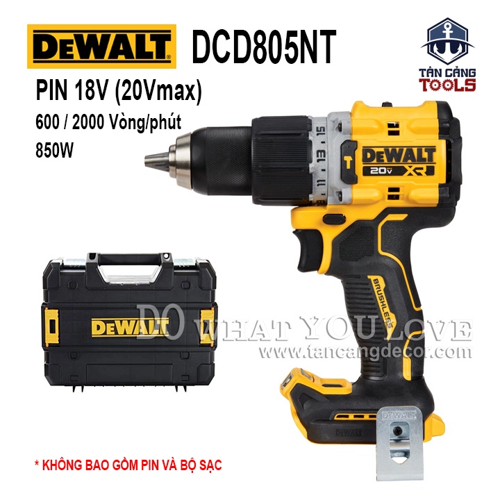 Máy Khoan Động Lực Dùng Pin DeWalt 20V DCD805NT ( Thân Máy )