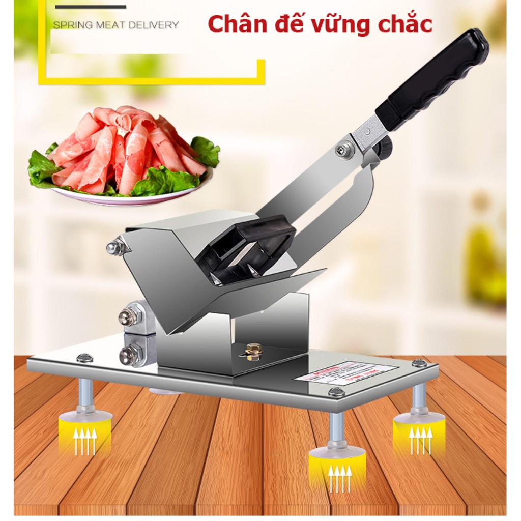 Máy thái thịt đông lạnh bằng tay - Máy cắt thịt cá đông lạnh mini gia đình+ Tặng 01 thiết bị nhà bếp chuyên dụng