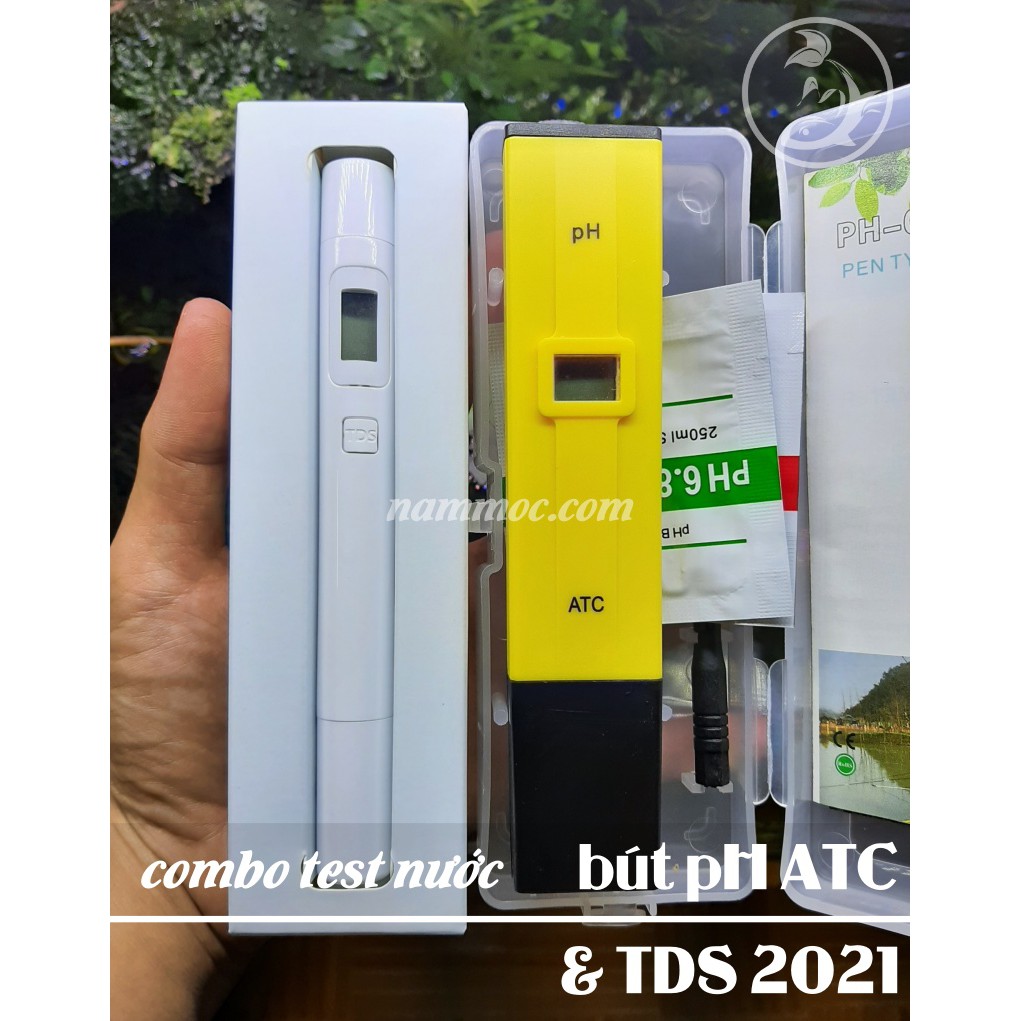 COMBO Bút Đo pH & TDS New 2021 | Bộ Bút Test Nước Cho Bể Cá Cảnh, Bể Thuỷ Sinh