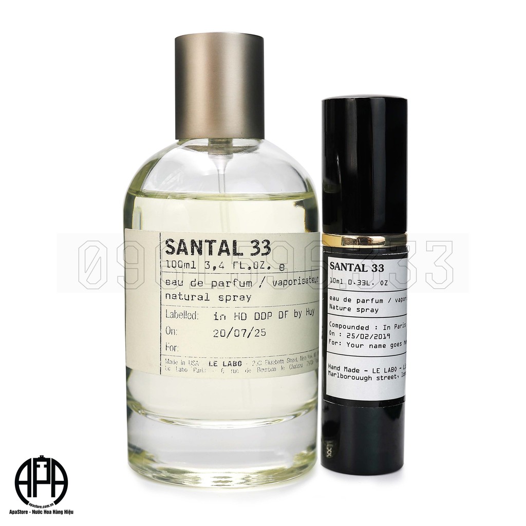 Nước Hoa Niche Cao Cấp Santal 33 Lᴇ Lᴀʙᴏ Chai 10ml