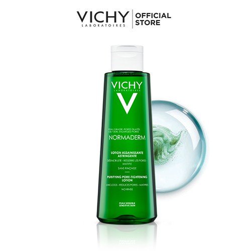 Nước cân bằng dành cho da dầu, da mụn Normaderm Purifying Pore Tightening Vichy 200ml