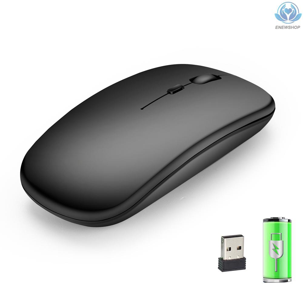 【enew】HXSJ Wireless 2.4G Mouse Ultra-thin Silent Mouse Portable and Sleek Mice Rechargeable Mouse 10m/33ft Wireless Transmission (Rose Gold)