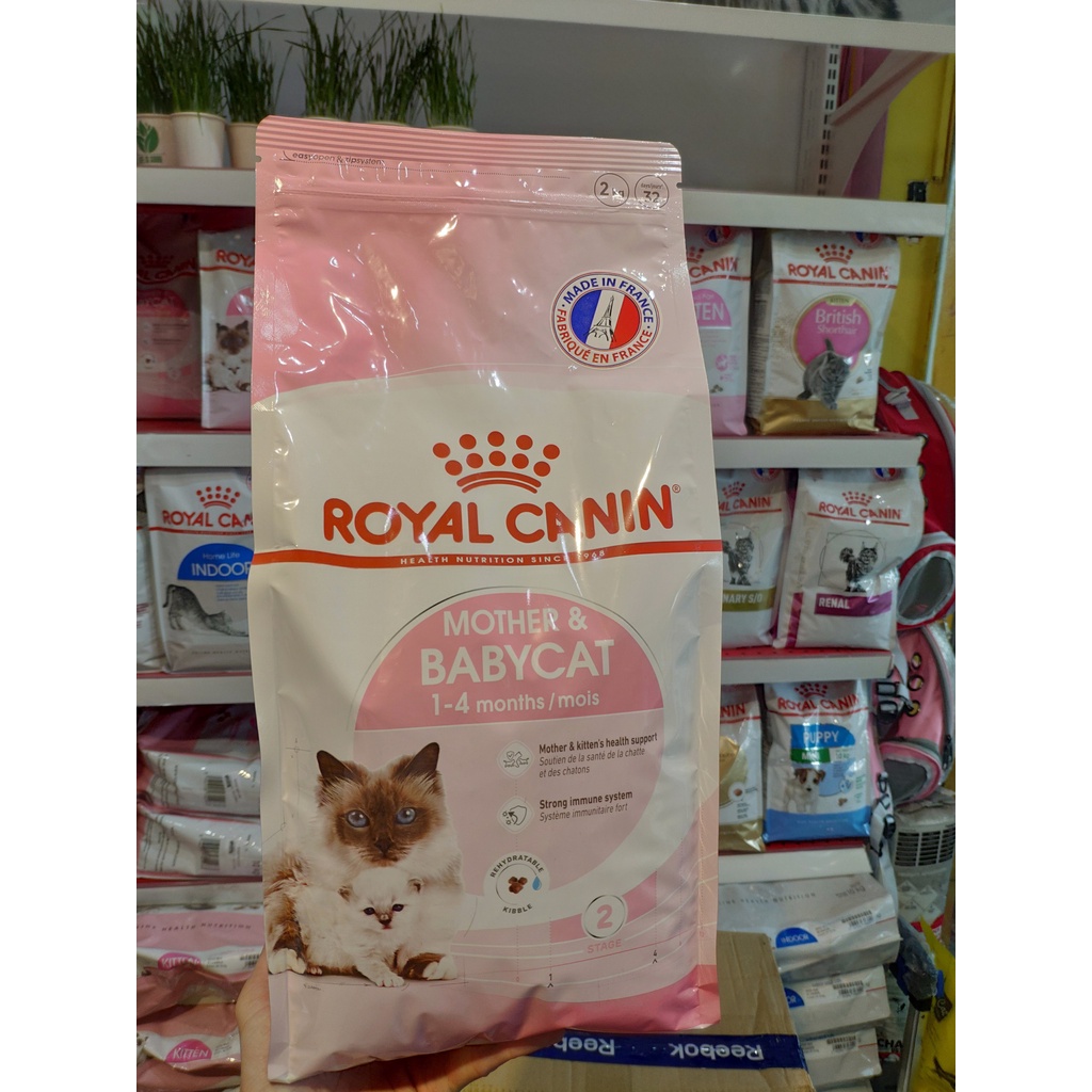 Thức ăn cho mèo mẹ và mèo con Royal Canin Mother &amp; Baby Cat 34 Túi 2Kg bao bì mới 2022