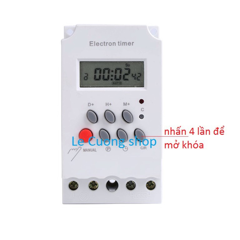 Bộ 2 công tắc hẹn giờ điện tử KG316T II tắt mở tự động chuẩn công nghiệp 25A có khóa phím