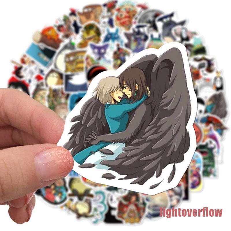 Bộ 100 Miếng Dán Trang Trí Laptop Họa Tiết Hoạt Hình Spirited Away