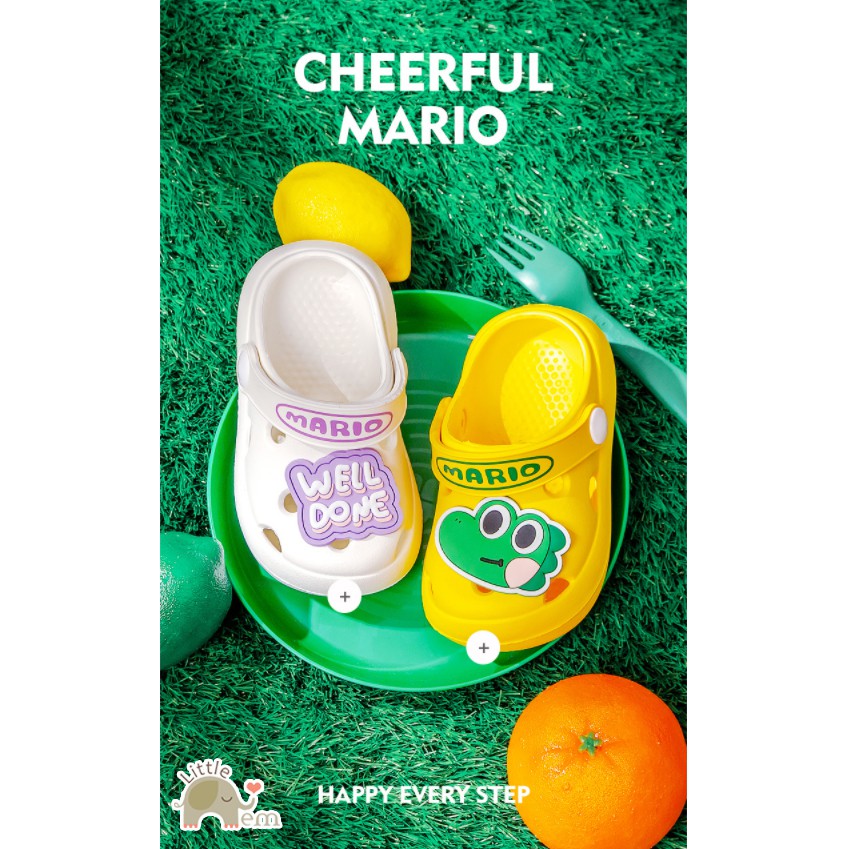 Dép đa năng cho bé chống trơn trượt Cheerful Mario _ Cross Frog