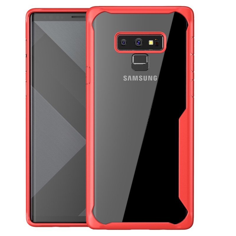 Ốp lưng silicon trong suốt viền màu chuyên dụng cho Samsung Galaxy Note 9