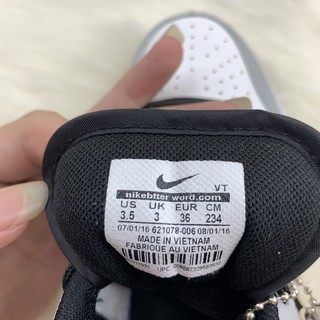 Giay JD xám đen thấp cổ size