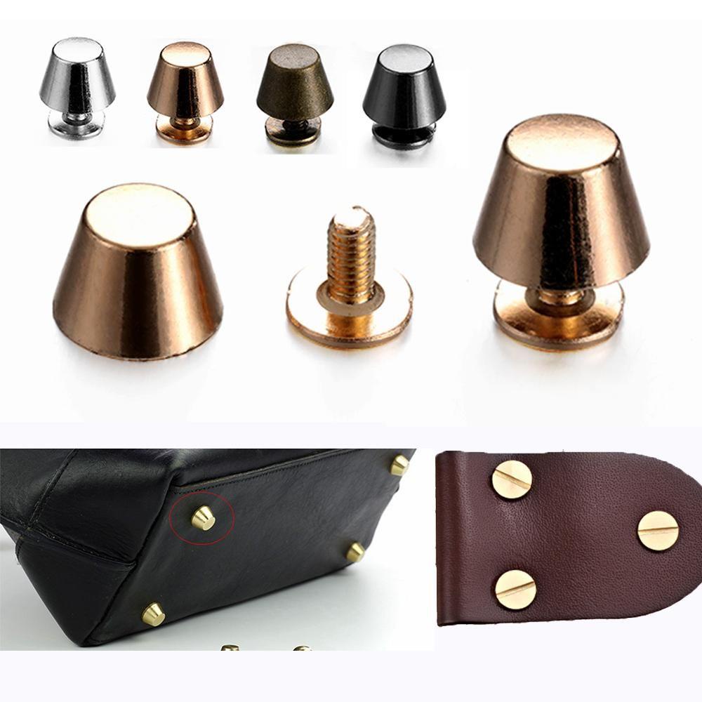 Set 10 Đinh Tán Đầu Tròn 10 / 12mm Bằng Kim Loại Chuyên Dụng May Quần Áo / Túi / Giày Da DIY