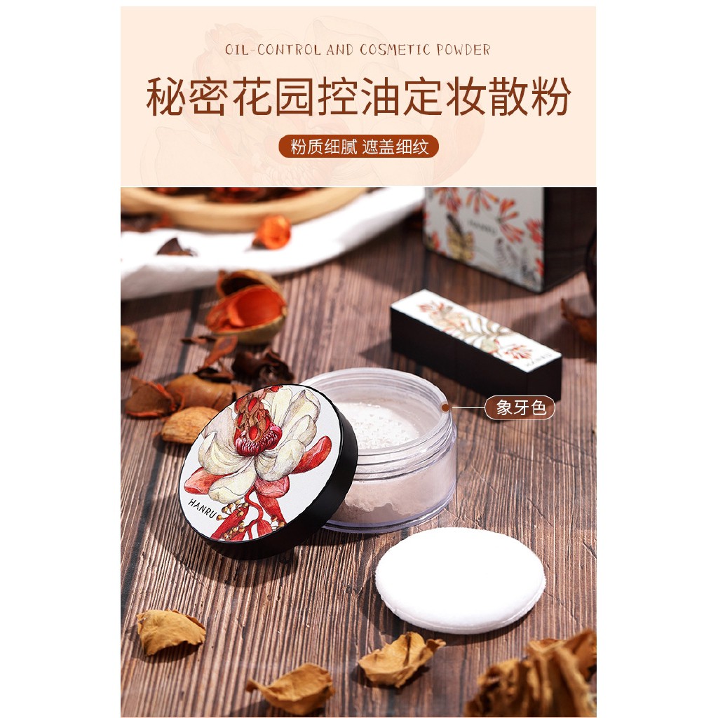 Bộ mỹ phẩm HANRU 4 trong 1 gồm cọ đầu nấm + phấn phủ + son môi + phấn nước cushion | BigBuy360 - bigbuy360.vn