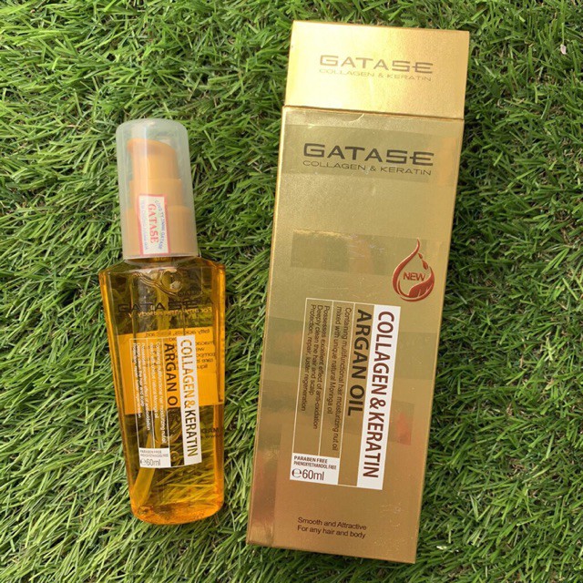 Tinh dầu dưỡng tóc GATASE COLLAGEN KERATIN ARGAN OIL 60ml