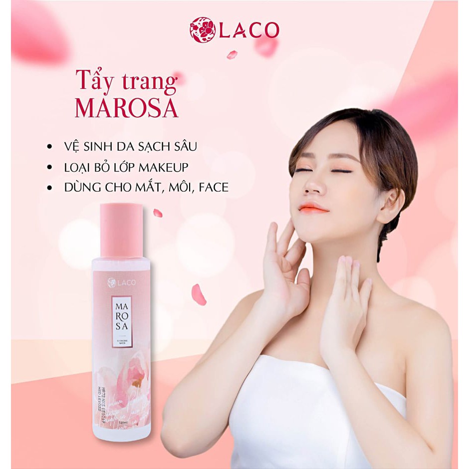 Tẩy trang nhũ hoá MAROSA LACO 120ml cho làn da mịn màng và sạch sâu