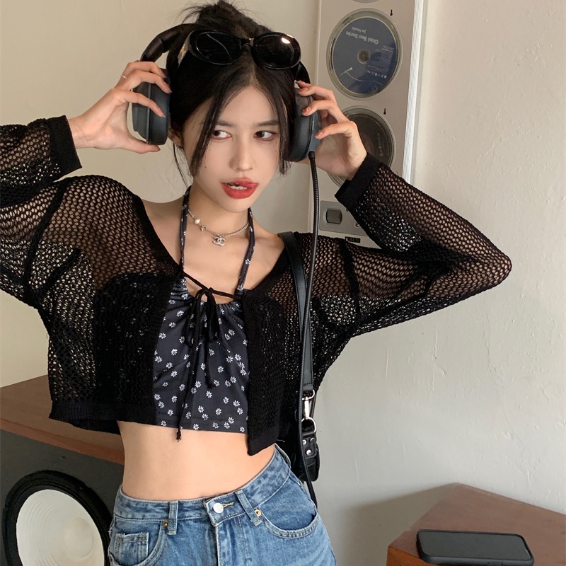 Áo Khoác cardigan Tay Dài Dáng Rộng Thời Trang Mùa Hè Quyến Rũ Cho Nữ